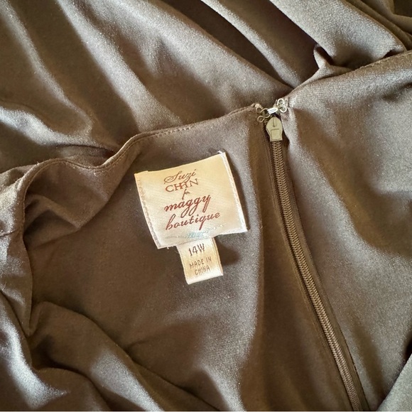 EUC Suzi Chin little black cocktail dress 14W - Picture 9 of 12